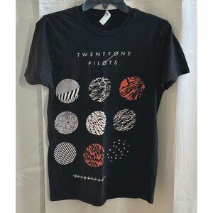 TWenty One Pilots Blurryface‎ Top Small Black Band T Shirt Rock Tour Merch 17030